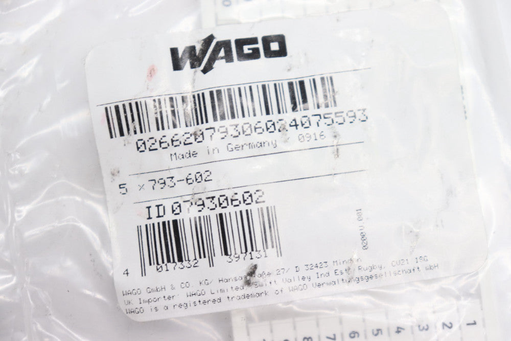 Wago WMB Marking Card Connector Label Snap In 07930602