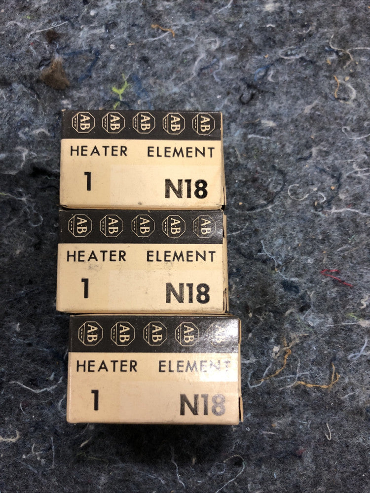 ALLEN-BRADLEY N18, Thermal Overload Heater Element LOT OF 3