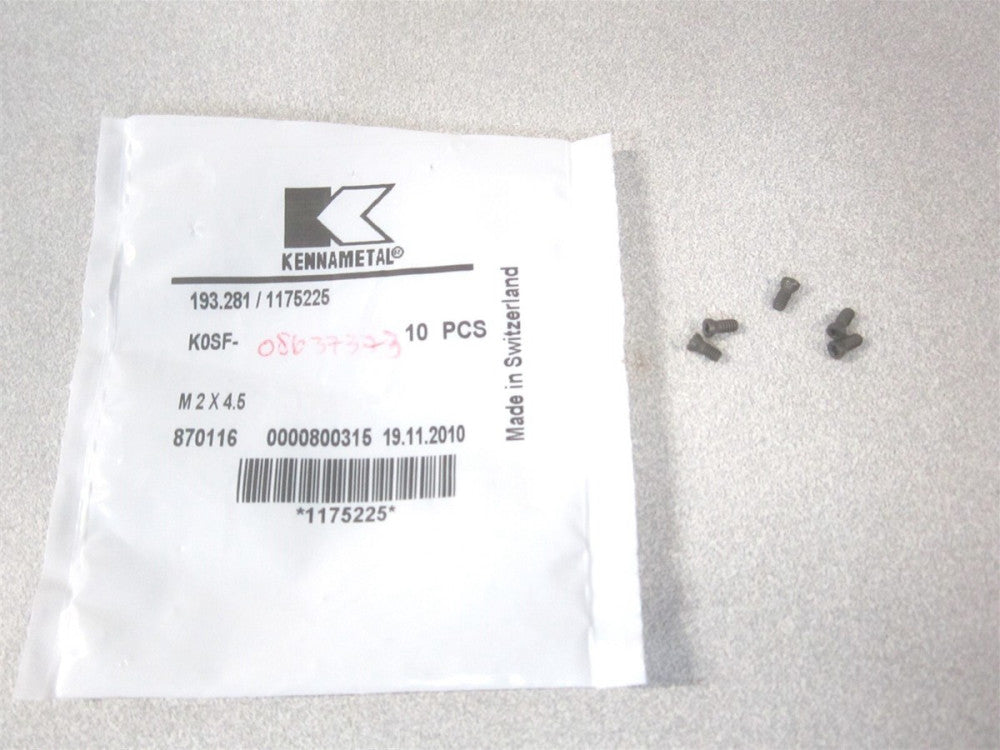 Kennametal (1175225) Screw for Indexables Inserts - Lot of 5 