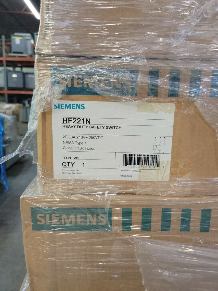 1 NEW HF221N Siemens Heavy Duty Safety Switch 30 Amp 240V P2 B2