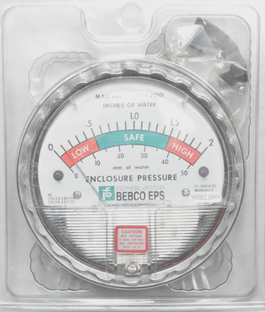 Pepperl + Fuchs 12-194514-02 Magnehelic Pressure Gauge BEBCO EPS (0-2" Water)