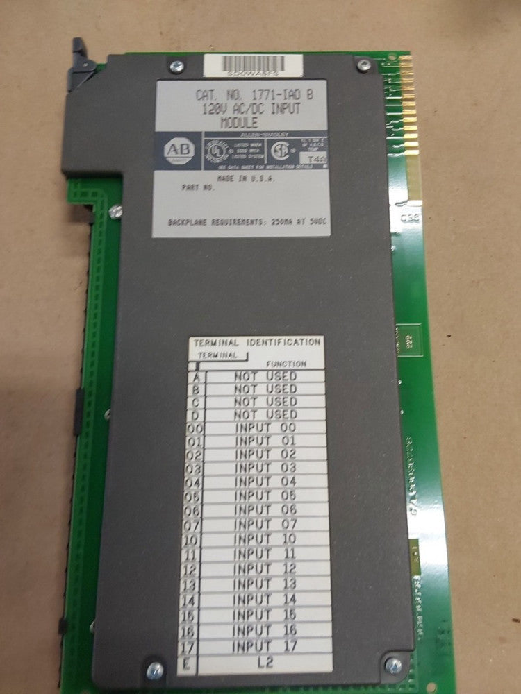 Allen Bradley 1771-IAD/B AC/DC Input Module 120V *NEW* 1771-IAD B Brand New