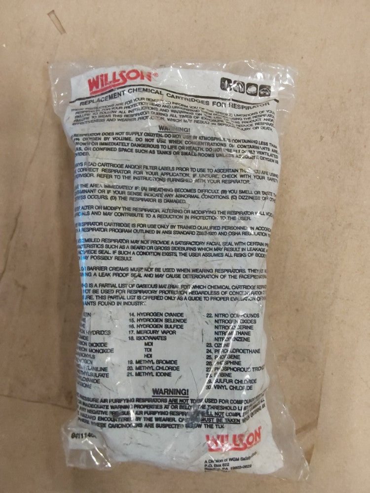Willson Replacement Respirator Cartridges R-31
