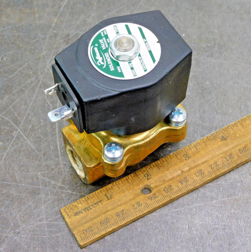 Jefferson 1335BA3A1 2-Way Brass Solenoid Valve 3/8" NPT 105 PSI