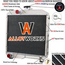 2 Row Aluminum Radiator fits Ford 1510 1710 Tractor SBA310100291 SBA310100440