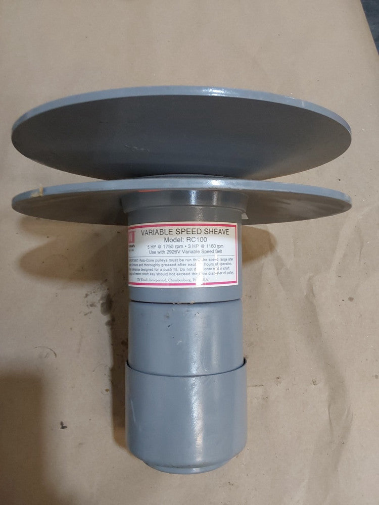 TB Woods RC100 Variable Speed Sheave 5hp@1750 Rpm & 3hp@1160 Rpm