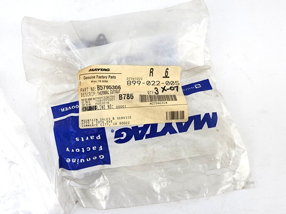 Maytag Amana Menumaster Thermal Cutout B5795306 B5795315 ASE7000 ASE70002