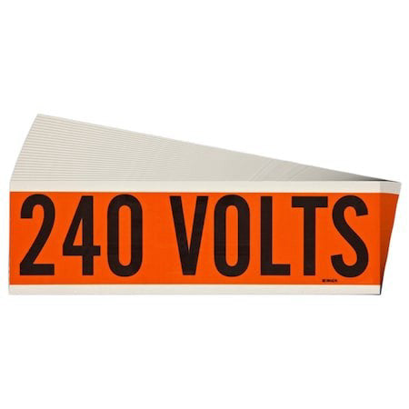 Brady 152321 Conduit And Voltage Sign And Labels,Pk25
