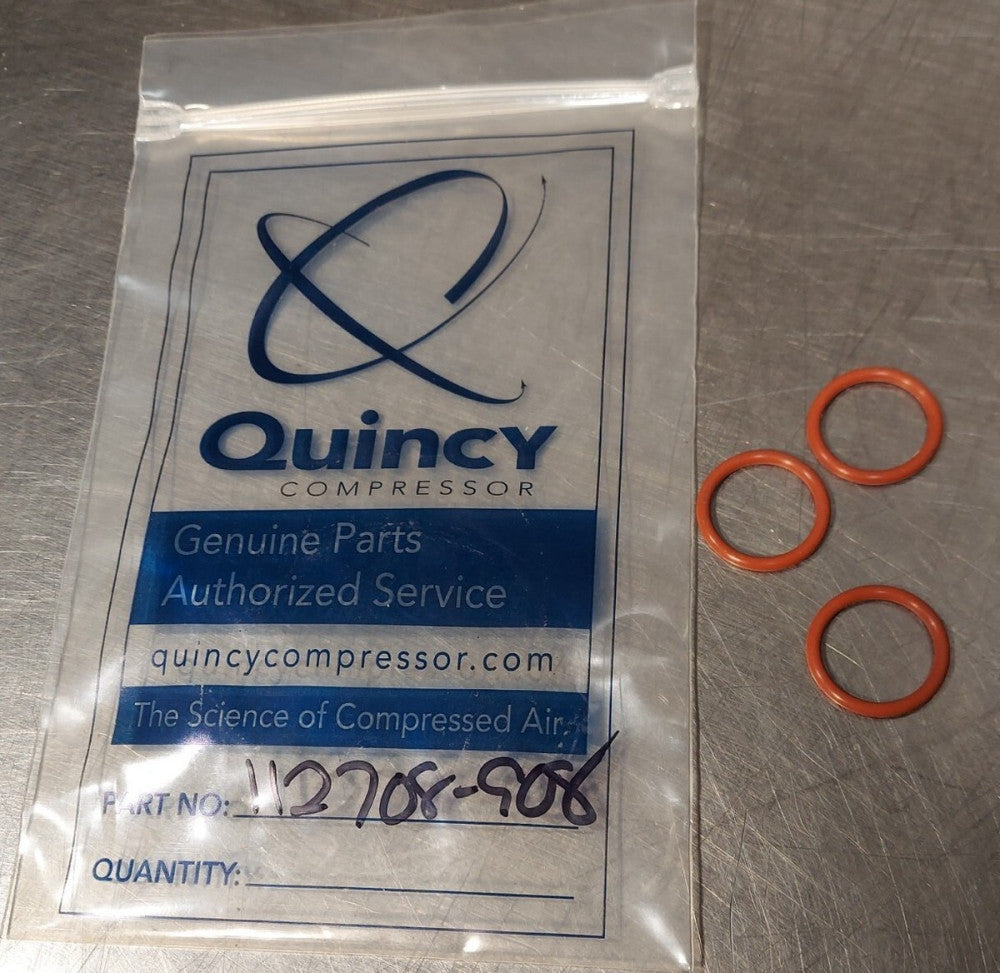 Lot of 3 - QUINCY 112708-908 Silicone O-Ring
