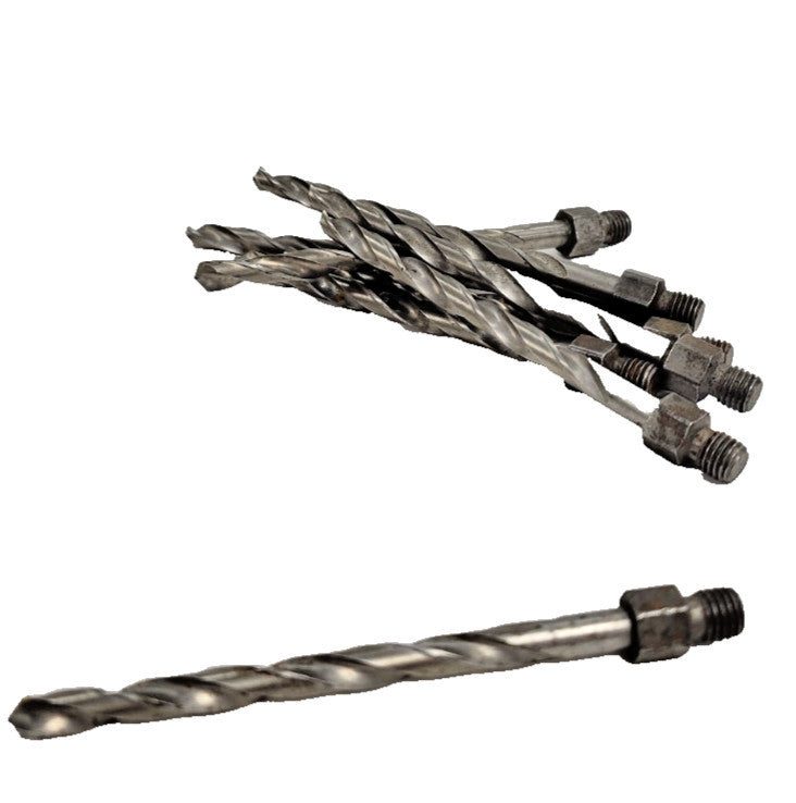 THREADED SHANK DRILL BITS HEX, 3/16", 3-3/8" OAL, 2-1/2" LOC, *LOT OF 8*