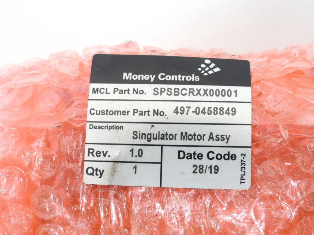 Money Controls 497-0458849 Singulator Motor Assembly for NCR NEW