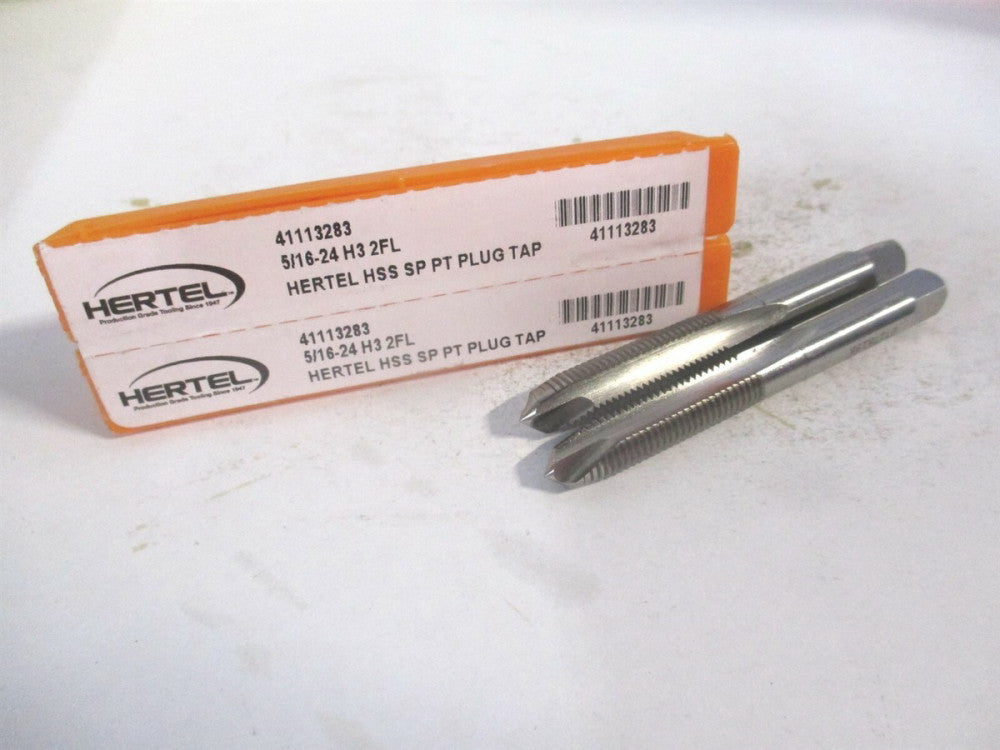 (K008419AS) 5/16-24 UNF 3B 2 Flute Bright Finish HSS Spiral Point Tap - Qty 2