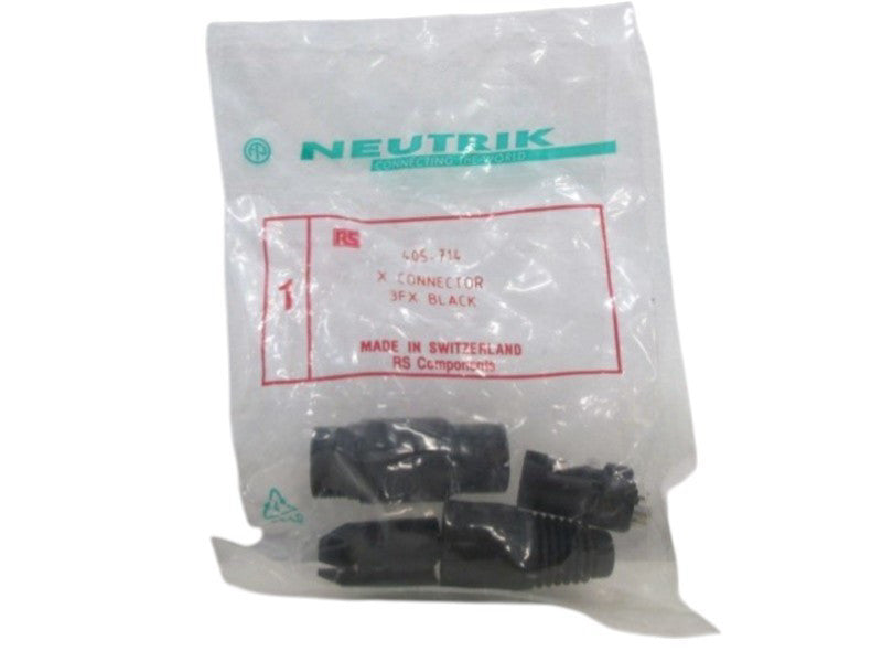 NEUTRIK 405-714 CONNECTOR 3FXB BLACK NSMP