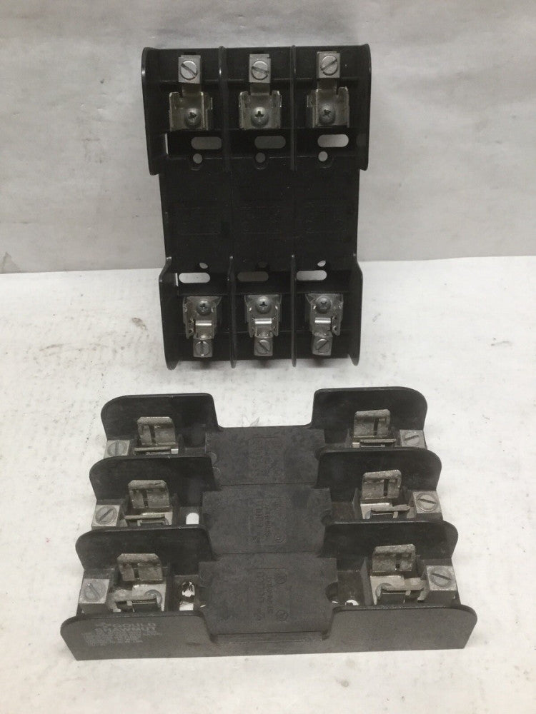 GOULD SHAWMUT (3) 603808 & (3) 60355 Fuse Holder, 30A, 600V (2 Sets of 3 Each)
