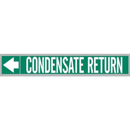 Brady 108857 Pipe Marker,Conden Return,Wht Leg.,1In.H