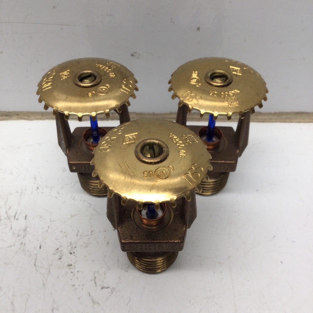 VIKING VK300 QR Upright Sprinkler Heads, 286F / 141C (LOT of 3)