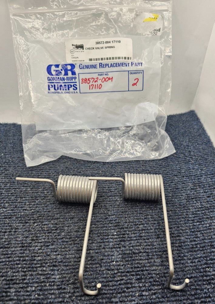 (QTY 2) The Gorman Rupp 38572-004 17110 Check Valve Spring Fits Gorman Rupp Pump