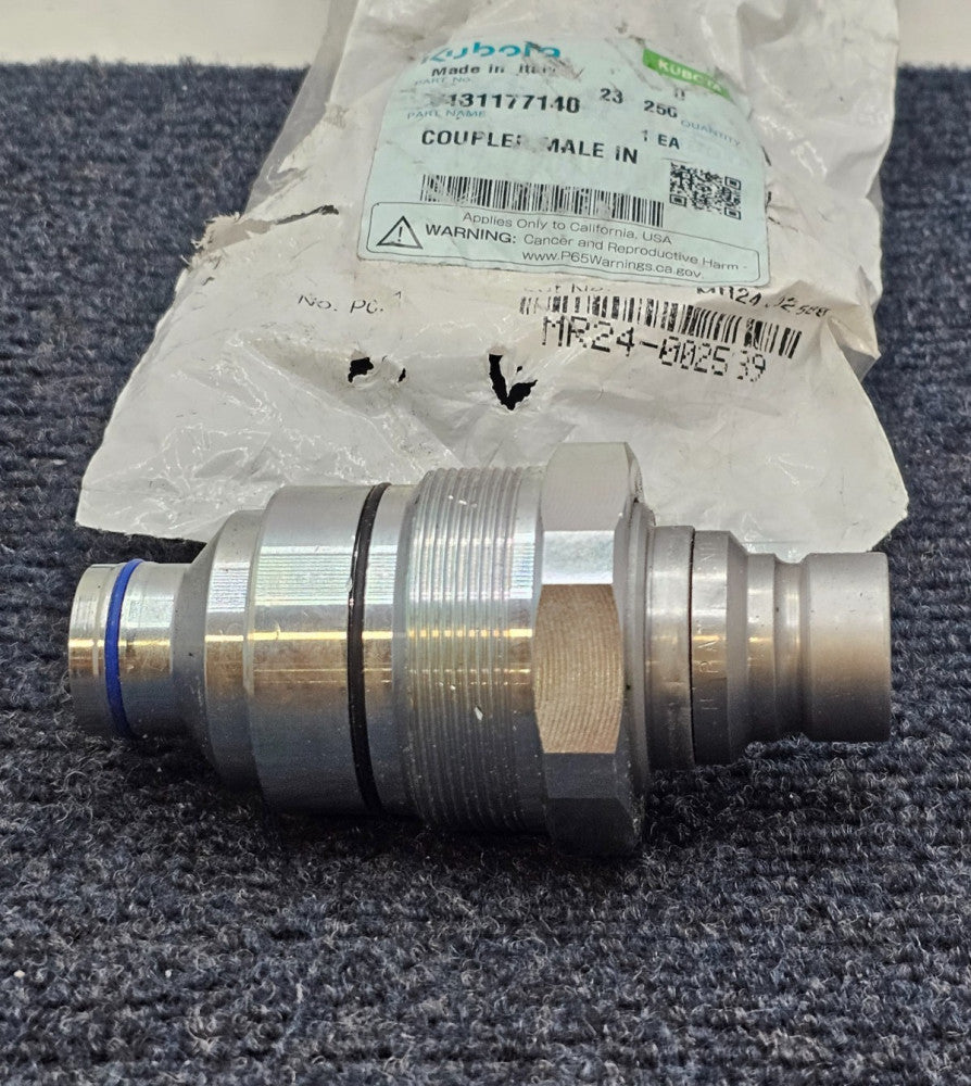 Kubota V1311-77140 Hydraulic Male Flat Face Quick Coupler