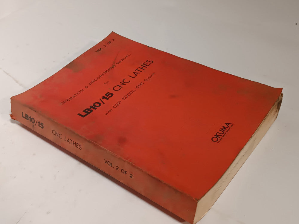 Okuma LB10/15 CNC Lathes with OSP5000L Operation + Programming Manual Vol 2 of 2