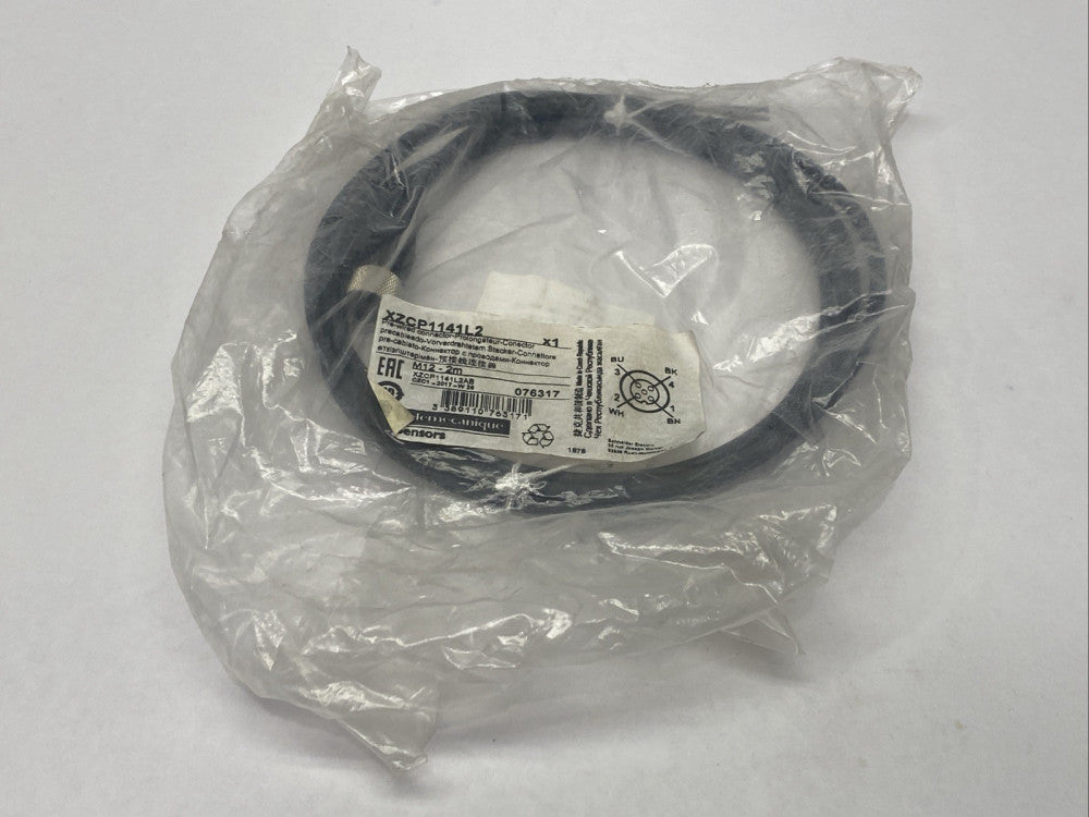 Telemecanique XZCP1141L2 Actuator / Sensor Cable Female M12 4-Pin 2m