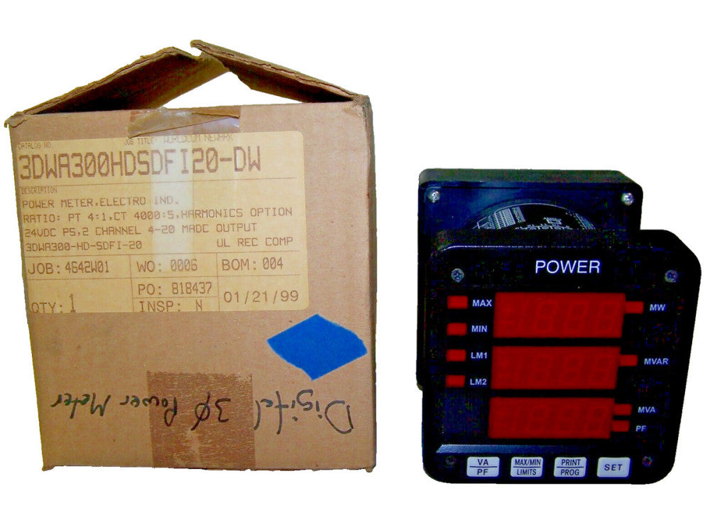 NEW ELECTRO INDUSTRIES 3DWA300 DIGITAL TRIPLE DISPLAY POWER MONITORING SYSTEM