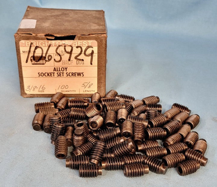 BRIGHTON BEST SOCKET SET SCREW 3/8"-16 X  5/16" (LOT OF 80)