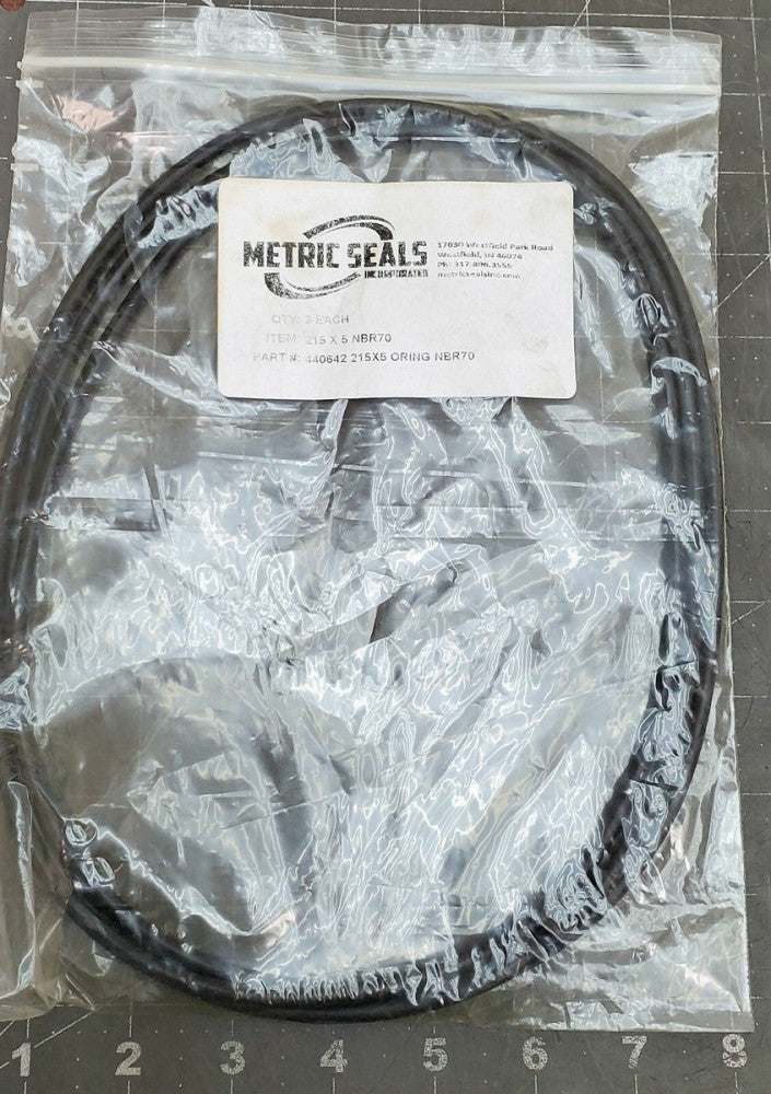 LOT OF (3) 215 X 5 NBR 70 O-RING SEAL BUNA N [OF33]