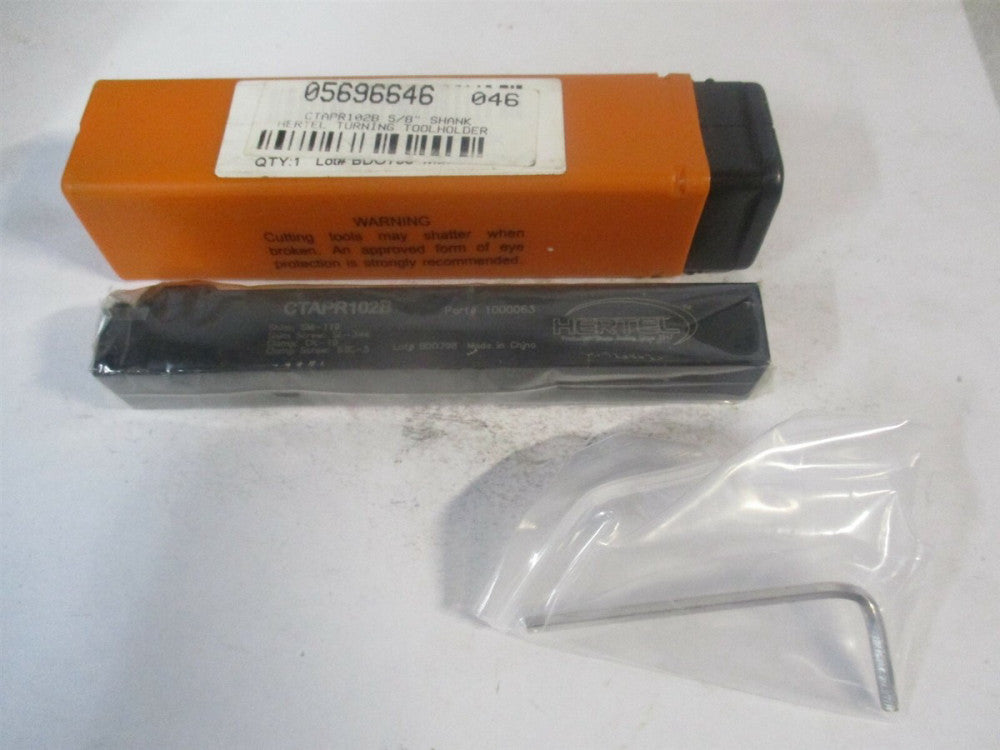 (1000063) CTAP 5/8 x 4-1/2" OAL 0° Positive Rake RH Indexable Turning Toolholder