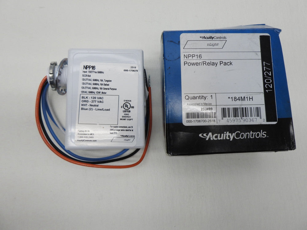 Acuity Controls NPP16 Power/Relay Pack 120/277 (184M1H) - NEW!