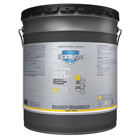 Sprayon S21055000 Food Grade Silicone Lubricant, 55 Gal.