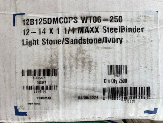 (2,500) #12 X 1-1/4" Maxx Steelbinder Self-Drilling Metal Roof Screw Light Stone