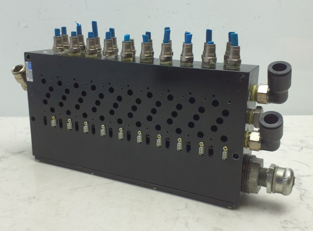 MAC Circuit Bar Solenoid Valve Manifold Block With 10 Ports *Used 