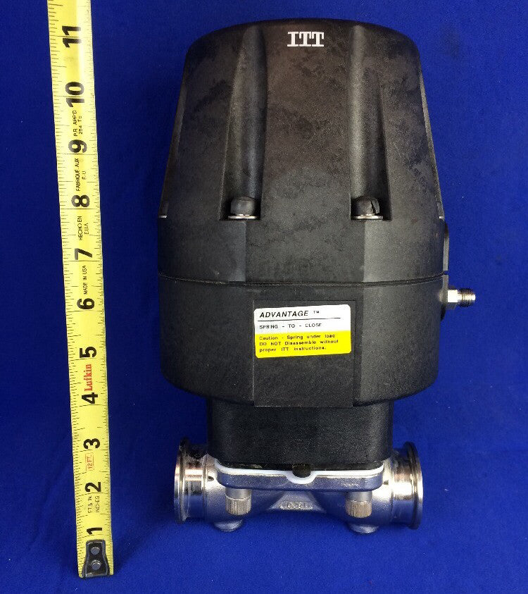 ITT 1820 DIA-FLO 1-1/2" SANITARY DIAPHRAGM VALVE W/ ITT ADVANTAGE ACTUATOR