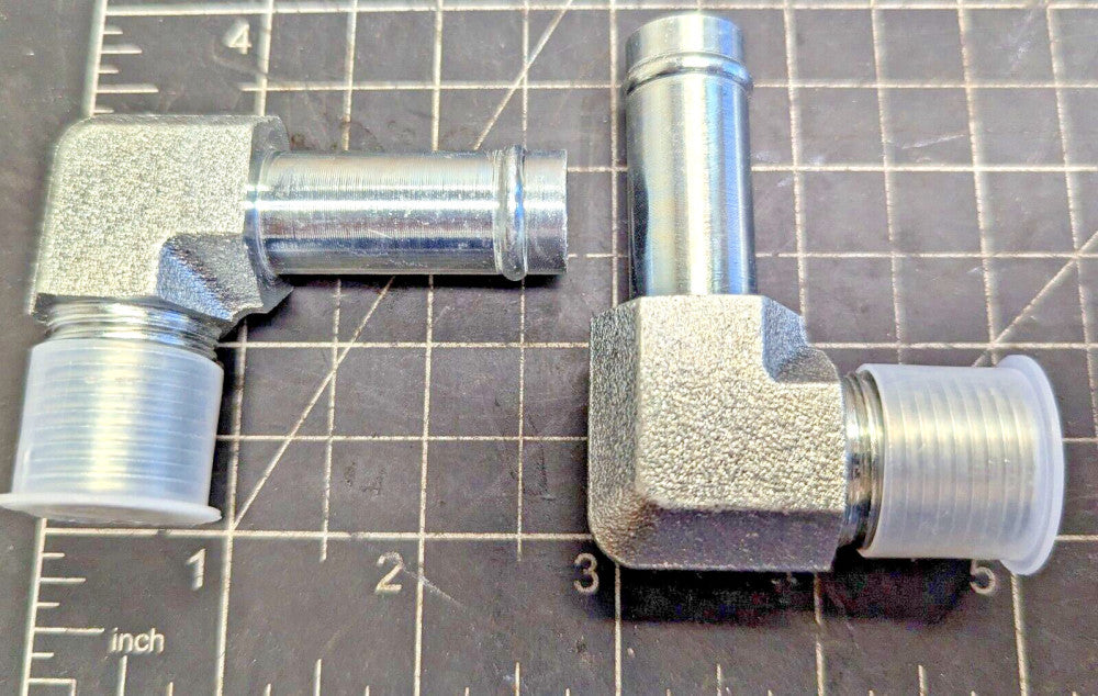 HMMWV, HUMMER 5/8” Beaded Hose X ½” NPT Elbow Radiator Pipe To Heater Hose [C8S3