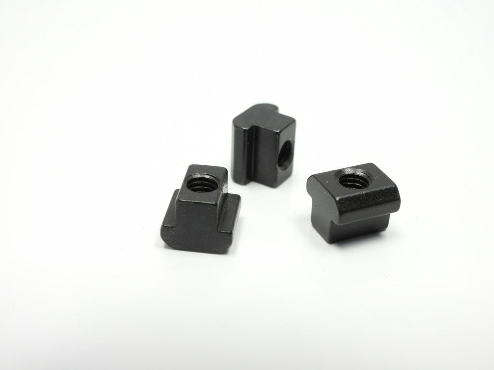 T-Nut DIN 508-6-M5-10 T-Slot Nuts, Threaded Hole, Blackened, Steel, 25-Pack