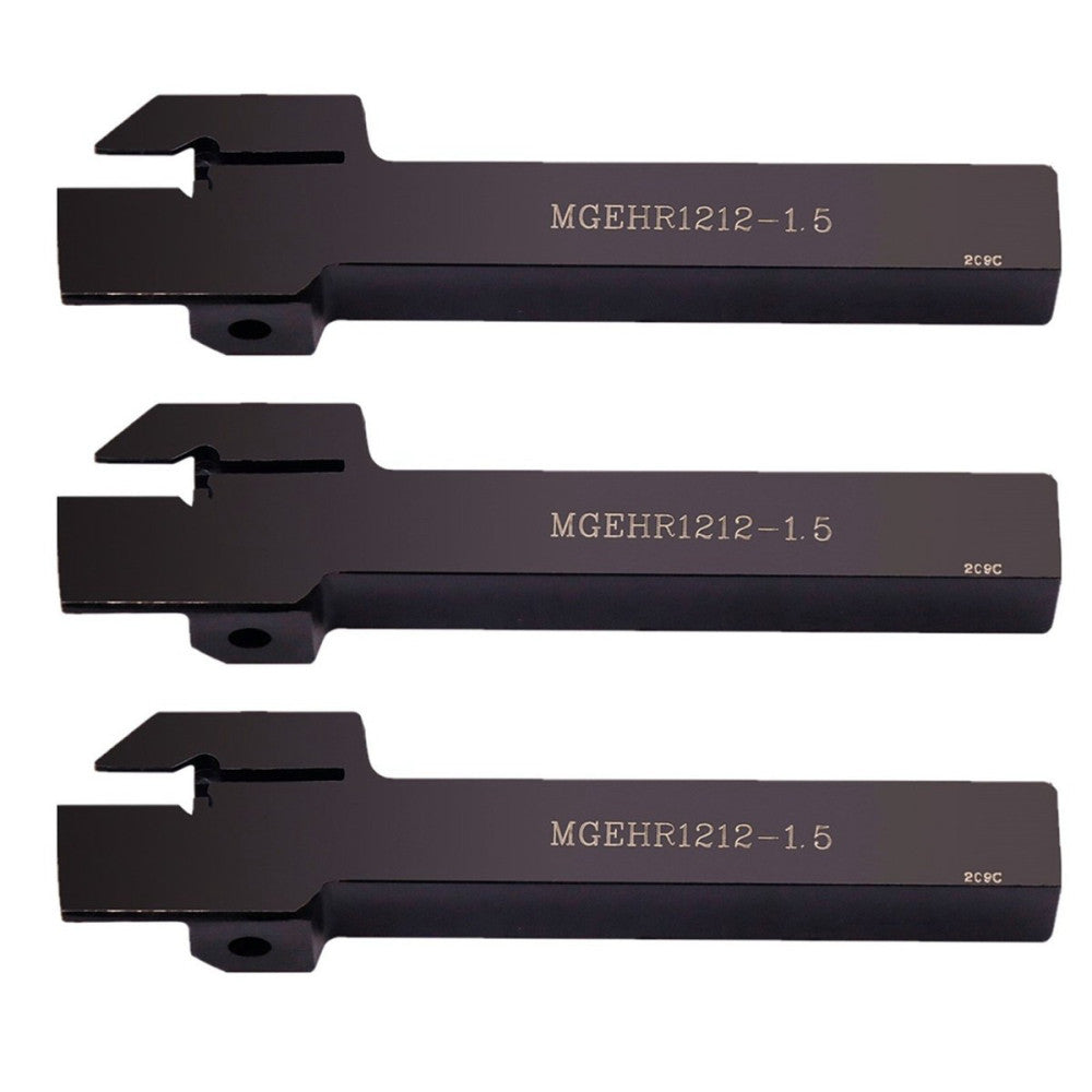 3pcs 1/2" MGEHR1212-1.5 CNC Carbide Turning Lathe Holder Grooving Cutting Tool