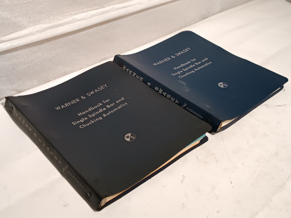 Lot of 2 Warner & Swasey AB & AC Single Spindle Bar & Chucking Automatic Manuals