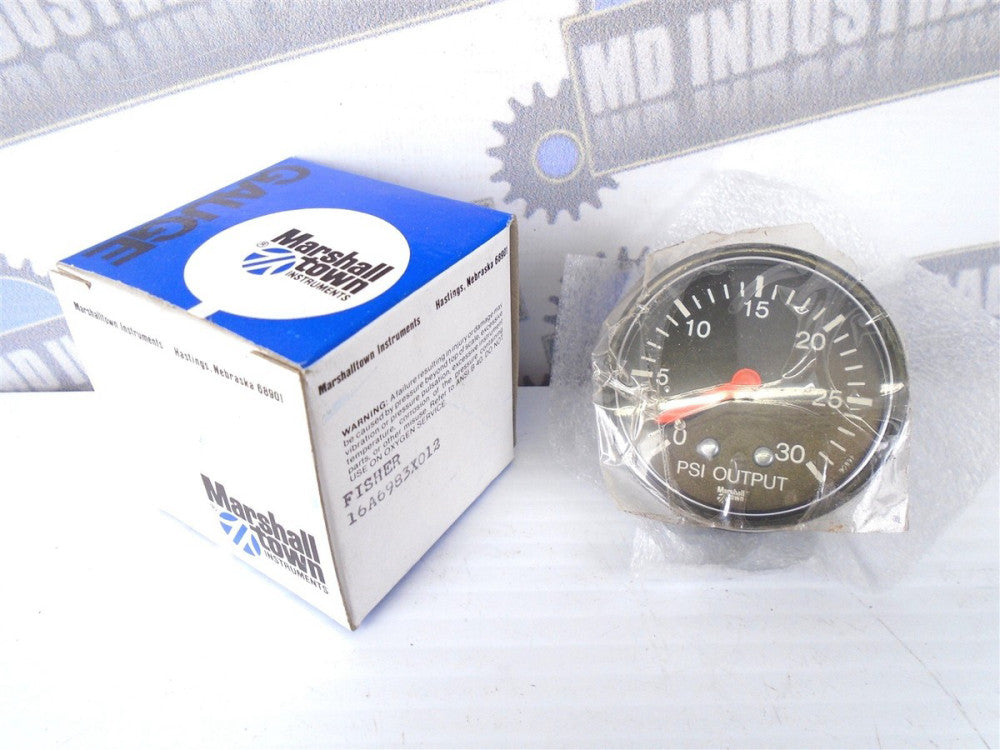 Marshalltown Gauge - 2" - 30 psi Output - FISHER 16A6983X012 - ¼" NPT Rear (NEW)