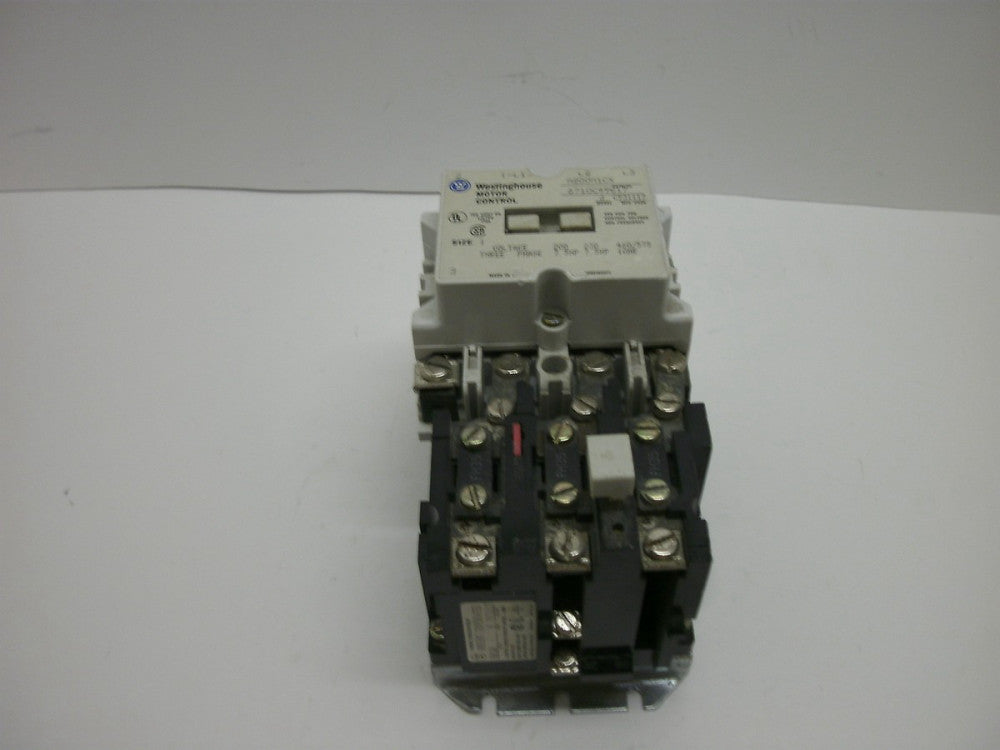 WESTINGHOUSE A200M1CX 6710C49G17 NON REVERSING MOTOR STARTER 3 POLE 460/575 3PH