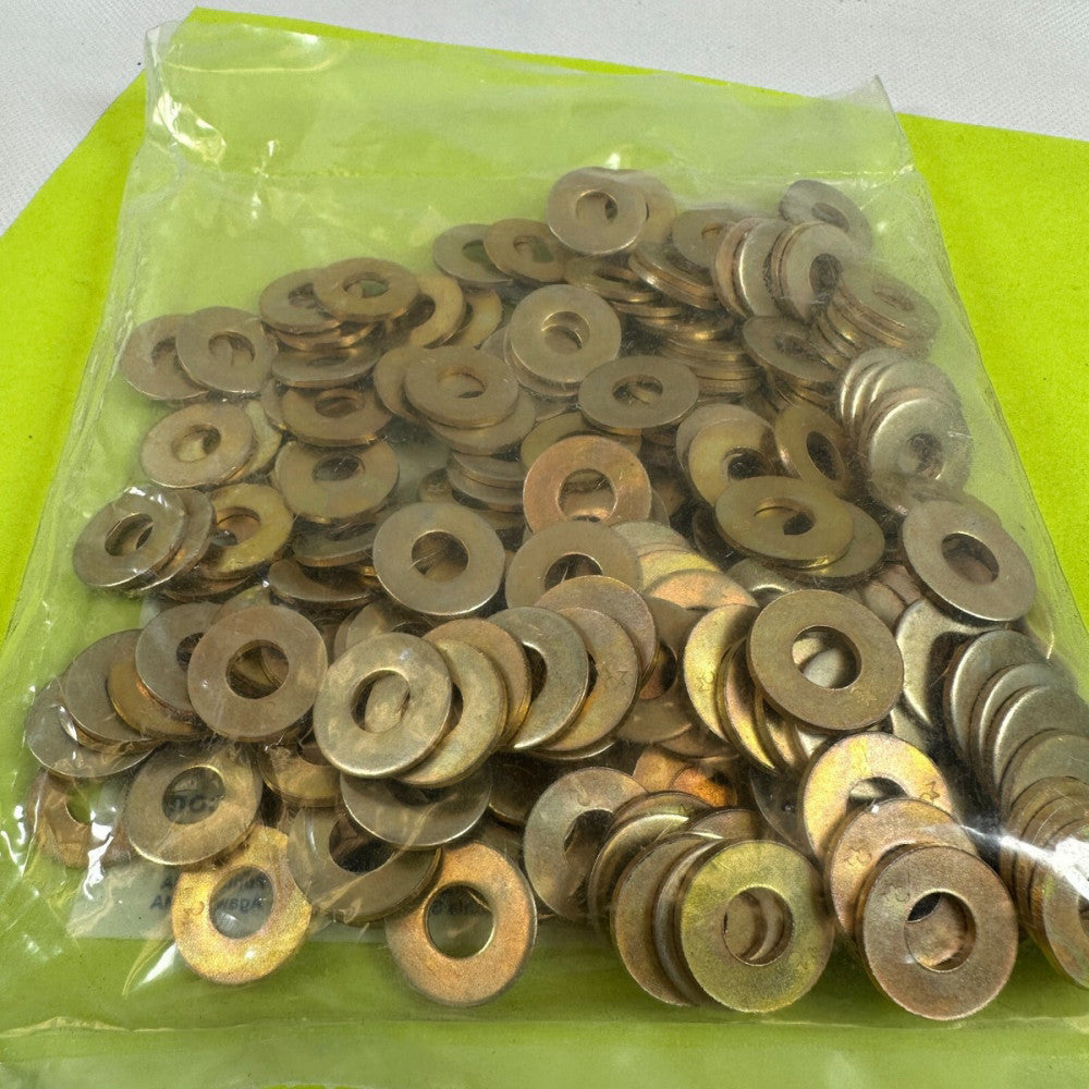 1/4" USS Flat Washers Grade 8 Yellow Zinc (Qty. of 200)
