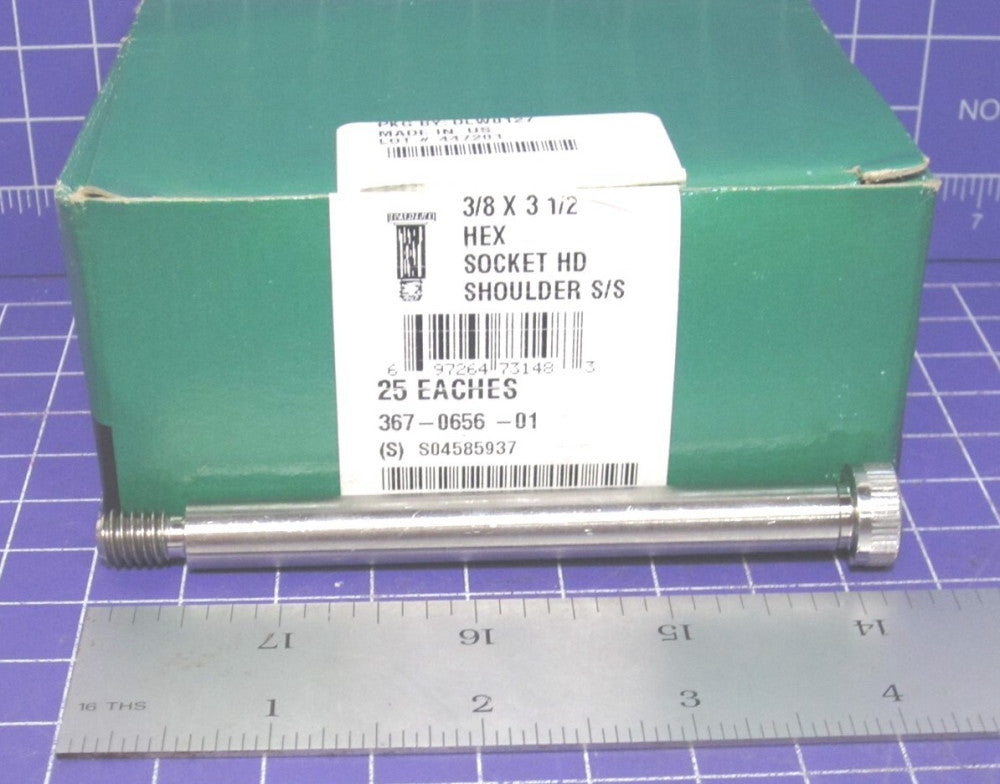 3/8" Shoulder x 3-1/2 Shoulder L, 5/16-18 Thread 18-8 SS Hex Socket Bolts 25 Pcs