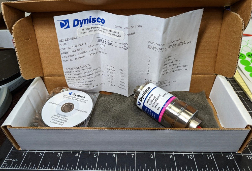 G860 Dynisco General Purpose Pressure Sensor Transducer NEW  Calibration [RSOF#3