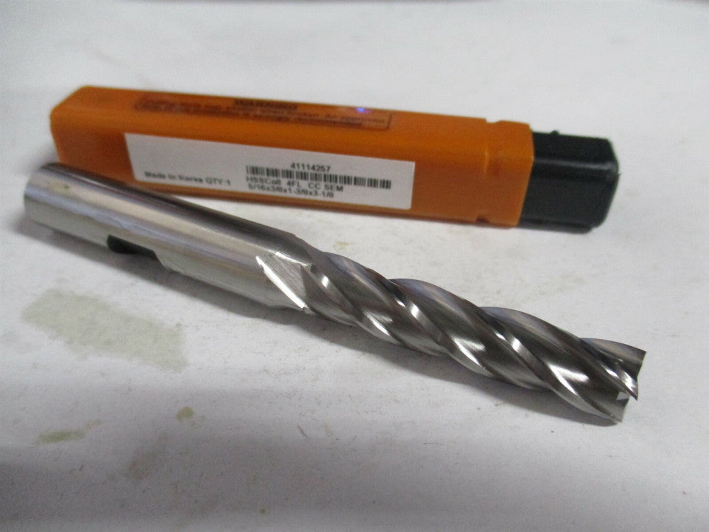 (E2040020) 5/16" x 1-3/8" x 3/8" x 3-1/8" OAL Cobalt 4 Flute Square End Mill 