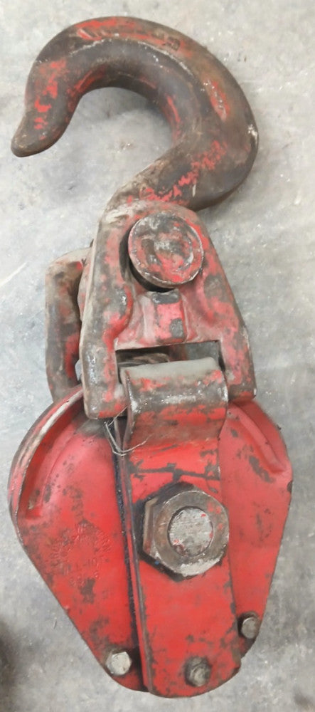 CROSBY-WESTERN 10 TON SNATCH BLOCK 961-6 WITH CROSBY SWIVEL HOOK L5J