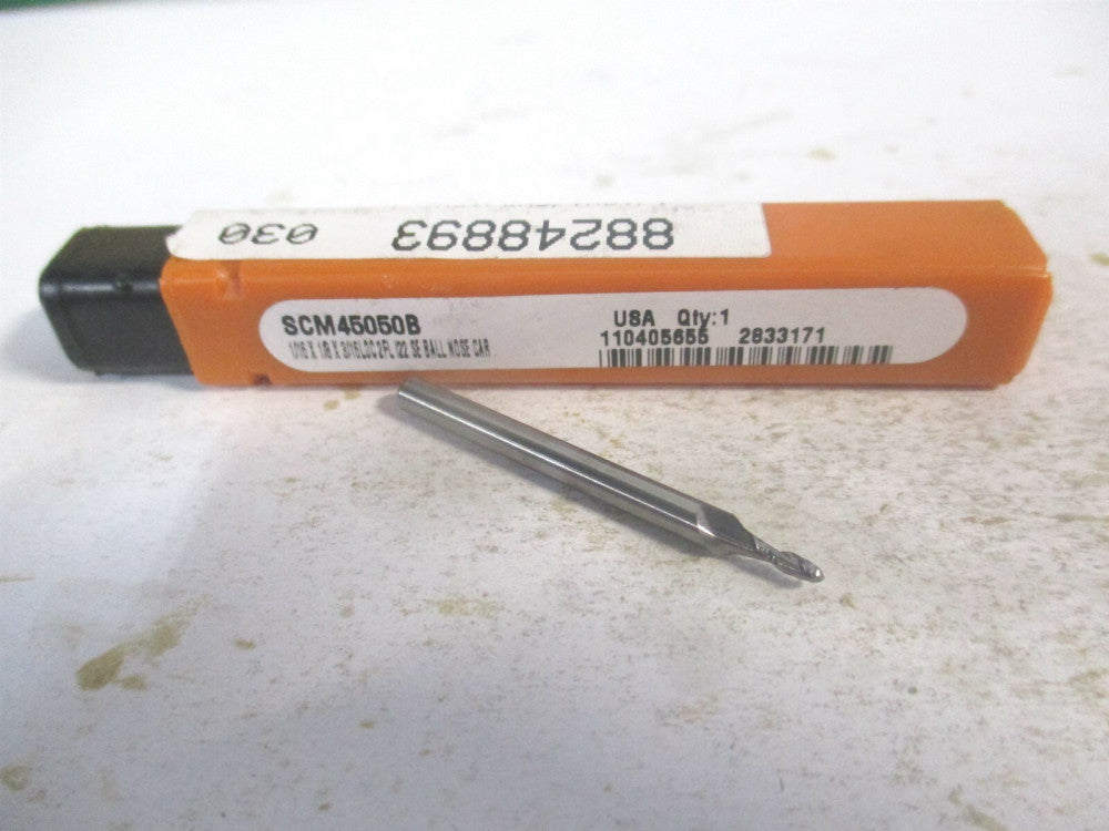 (E599924478) 1/16" x 3/16" x 1/8" x 1-1/2" OAL Solid Carbide 2Fl Ball End Mill 