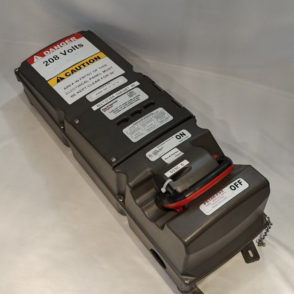 Pass & Seymour PS100-FSS Fused Safety Switch, Voltage: 600VAC, Current: 100A