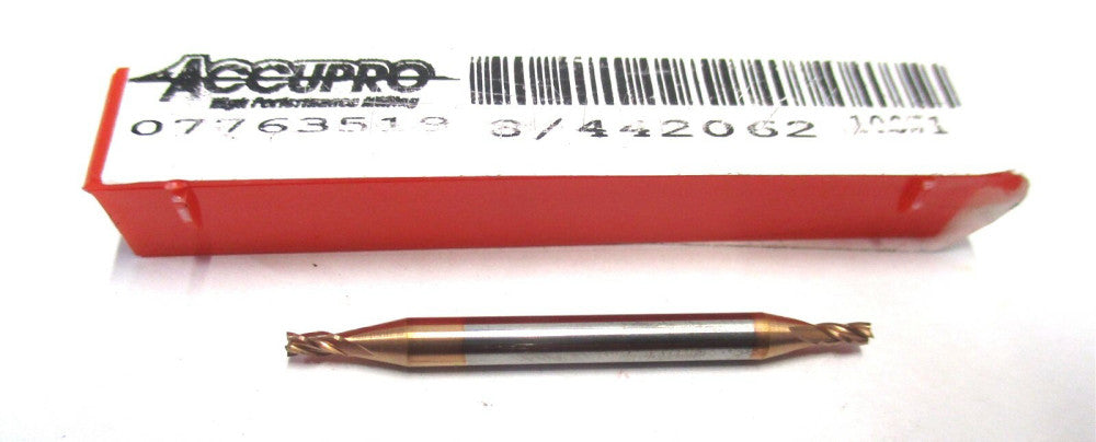 NEW (07763519) 1/16 x 1/8 x 1/8 x 1-1/2 4-Flute CC DE RH Carbide Square End Mill