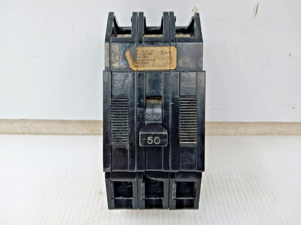 Zinsco 50 Amp Circuit Breaker 3 Pole 240 VAC QB243050 (Flaw)