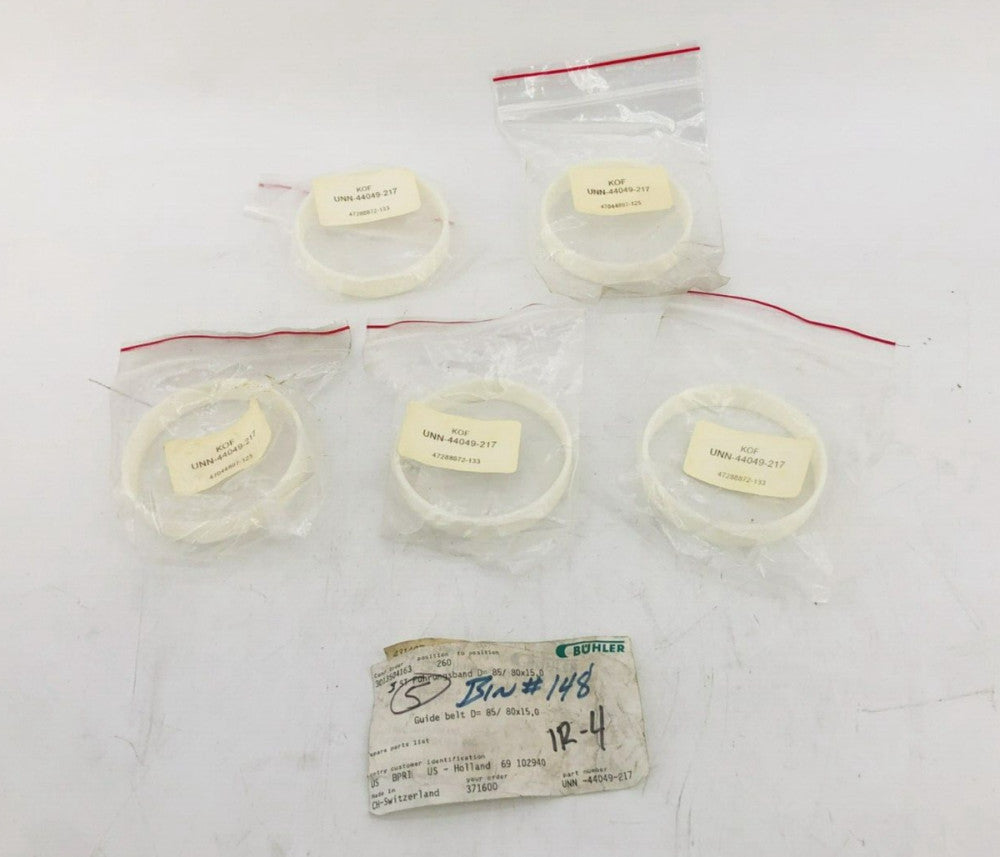 Lot of 5 New Buhler UNN-44049-217 Guide Belts D=85/80x15.0
