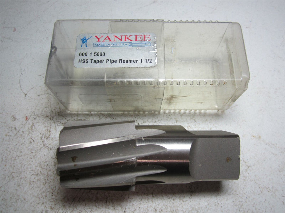 Yankee (600) 1.50 1-1/2 Diam HSS 10 Flute Spiral Flute Taper Shank Pipe Reamer